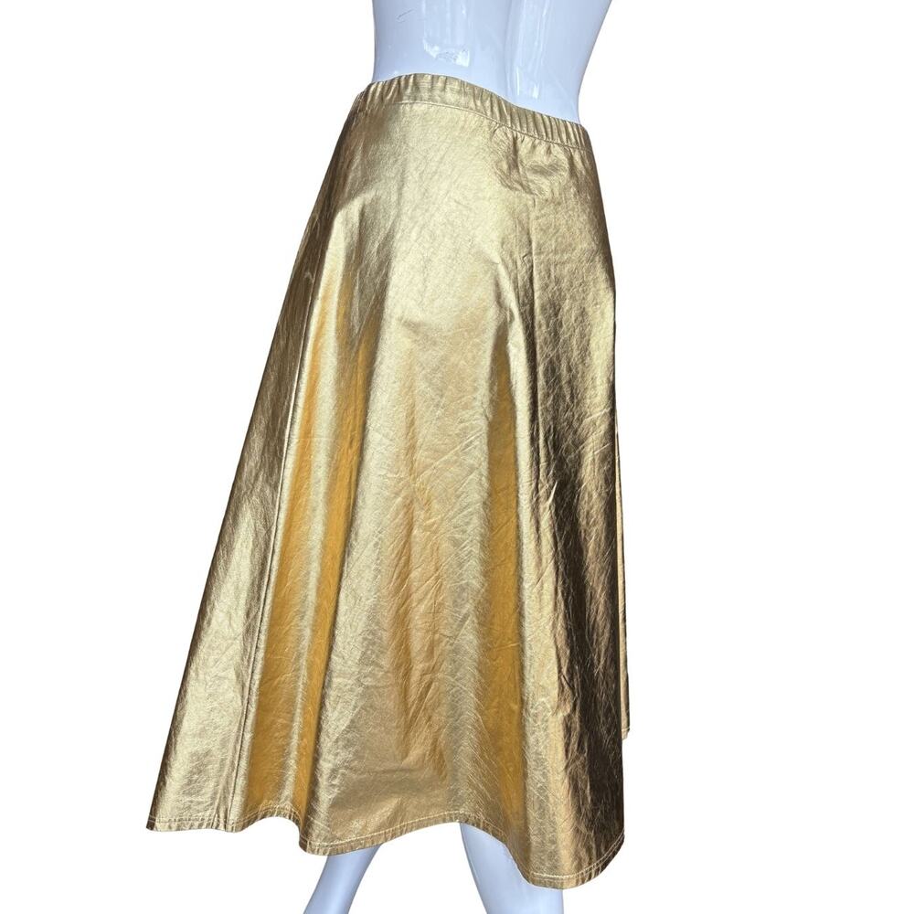 Y2K Just Cavalli Gold Daisy Midi Skirt M - Picture 2 of 6
